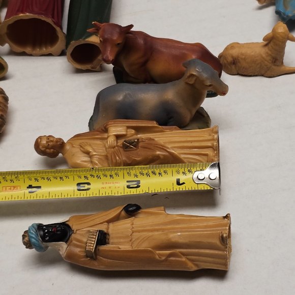 Vintage Hong Kong Nativity Set Baby Jesus Animals Wise Men Mary Angel Hong Kong - Picture 11 of 16